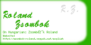 roland zsombok business card